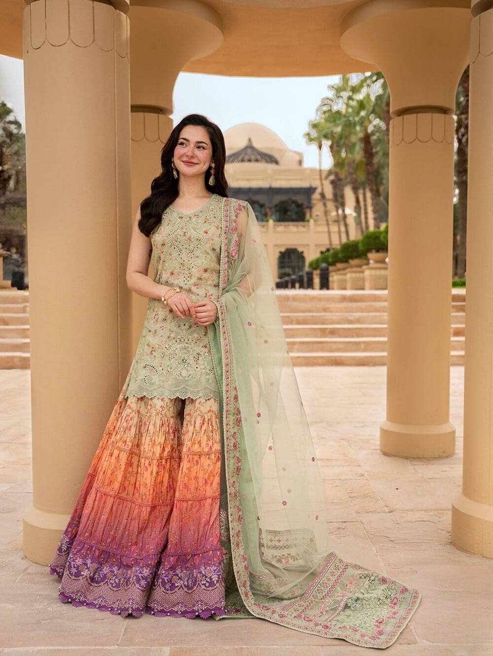 Faiza Saqlain- Eldira - Embroidered Lawn Suit - Garaara With Embroidered Duppata